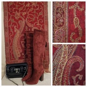 Beaded wool Shawl / Scarf